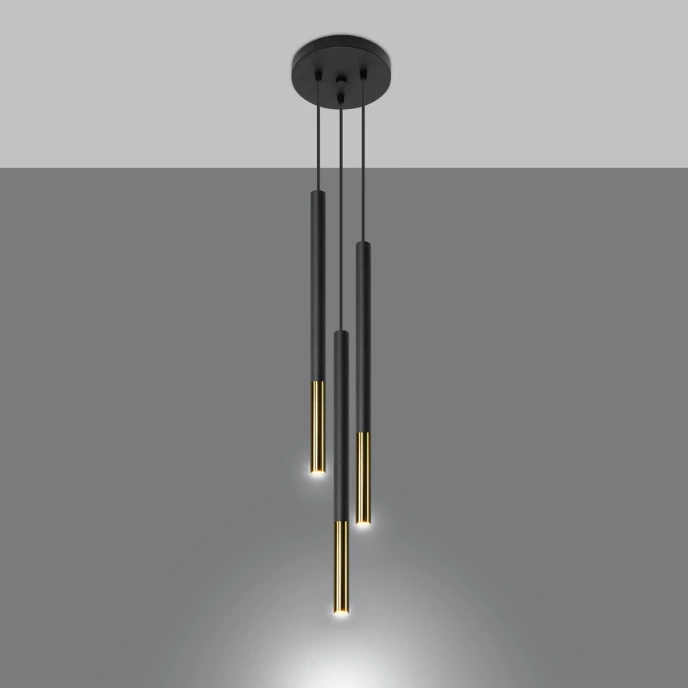 Hanglamp MOZAICA 3P zwart/goud