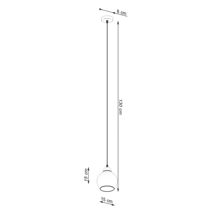 Hanglamp ALINO 1 zwart