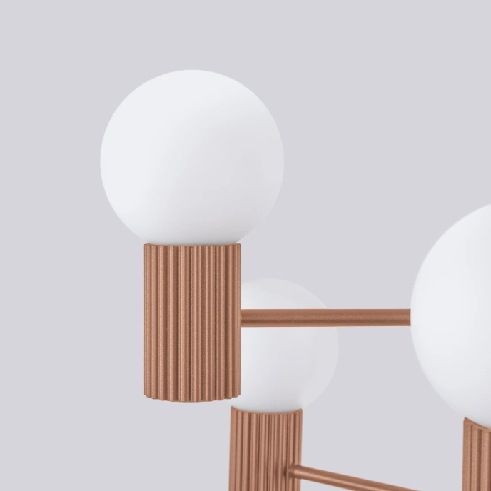 Kroonluchter HALO 6 mokka