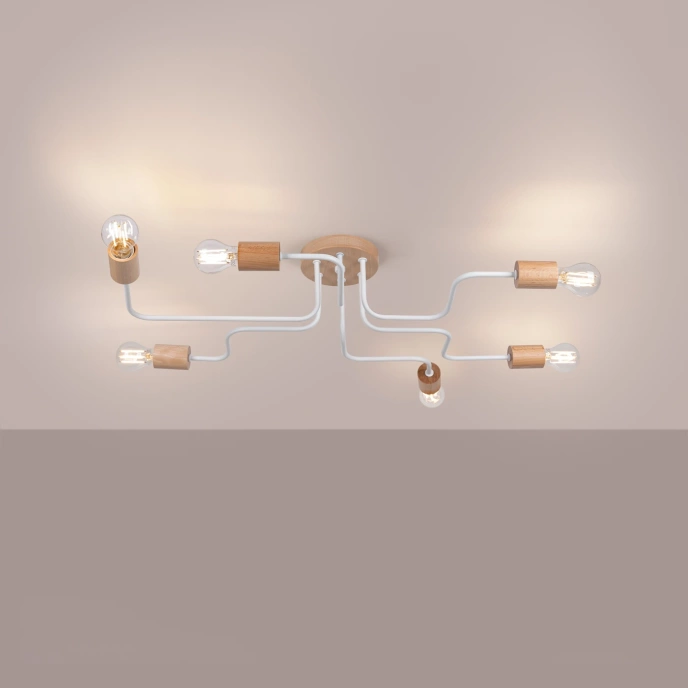 Kroonluchter TIMBO 6 wit