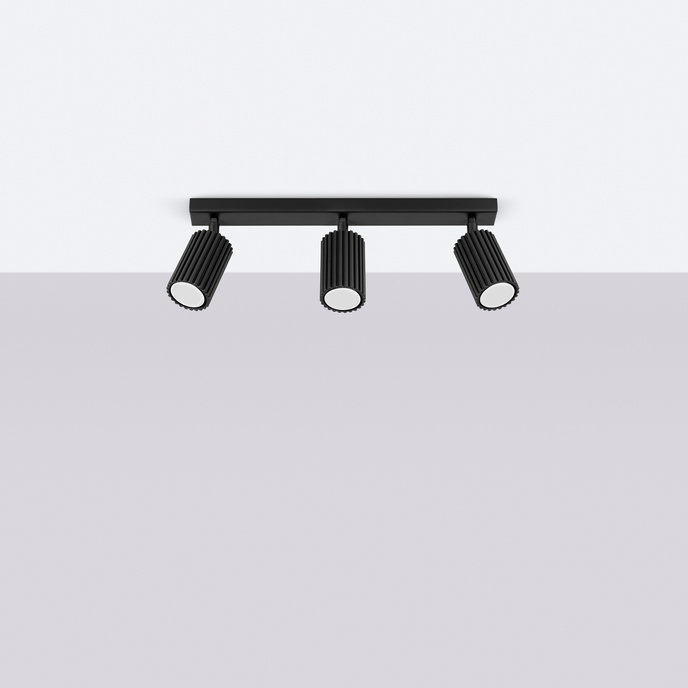 Plafondlamp KARBON 3L zwart