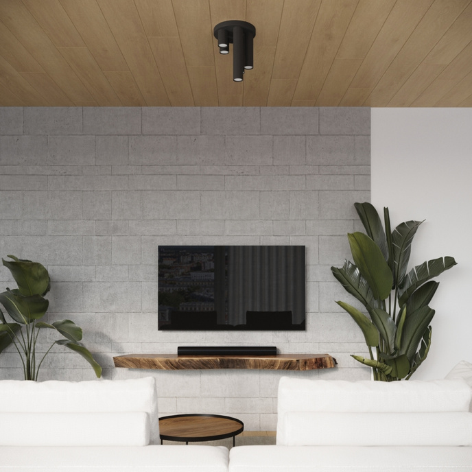 Plafondlamp LAGOS 3P zwart