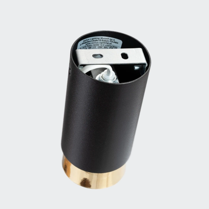 Plafondlamp NERO 12,5 zwart/goud