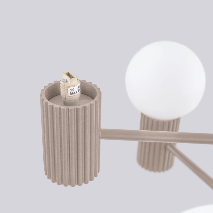 Kroonluchter HALO 6 taupe