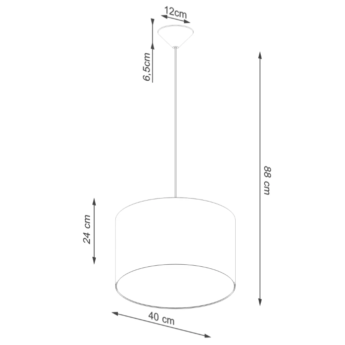Hanglamp NOVA 40 wit