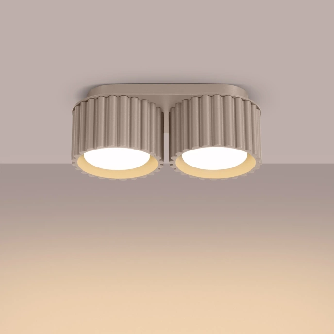 Plafondlamp AURA 2 taupe Gx53