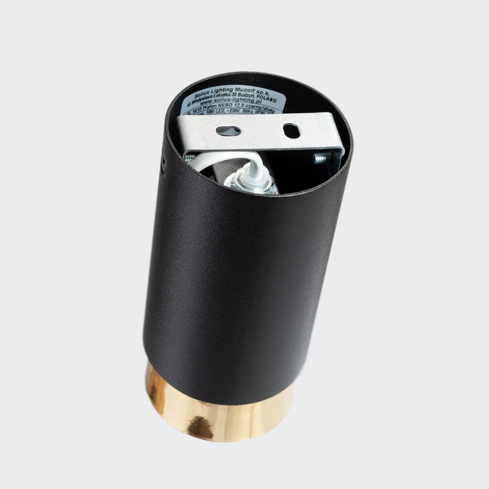 Plafondlamp NERO 12,5 zwart/goud