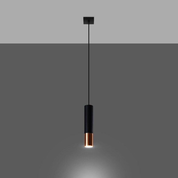 Hanglamp LOOPEZ 1 zwart/koper