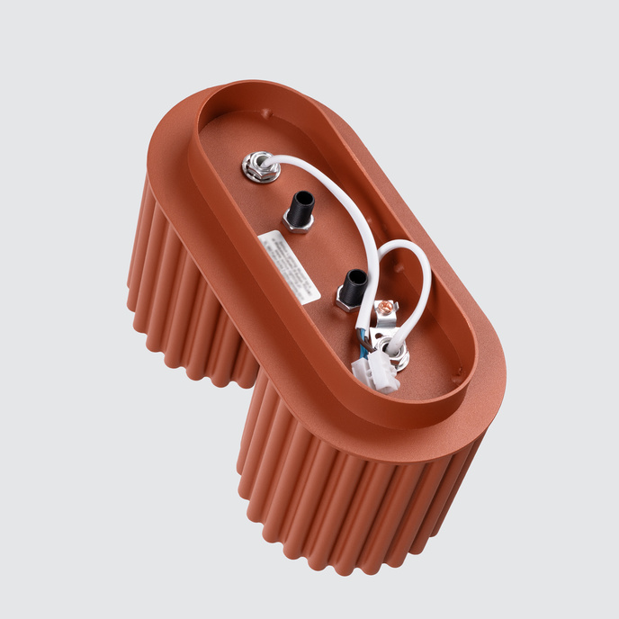 Plafondlamp AURA 2 rood ochra GU10