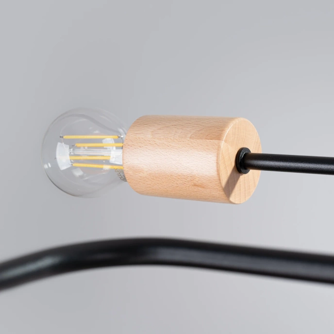 Kroonluchter TIMBO 8 zwart