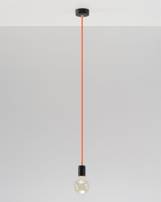 Lampa wisząca EDISON pomarańczowa