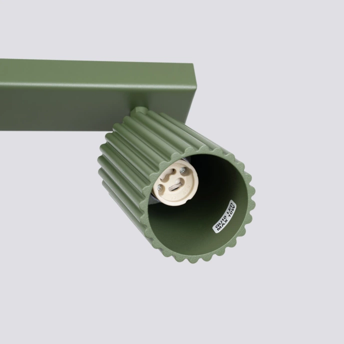 Plafondlamp KARBON 6L olijfgroen