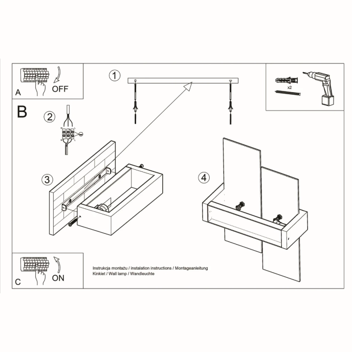 Wandlamp FENIKS 1 wengé