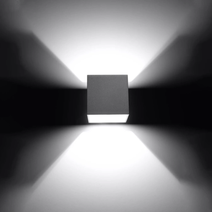 Wandlamp QUAD 1 grijs