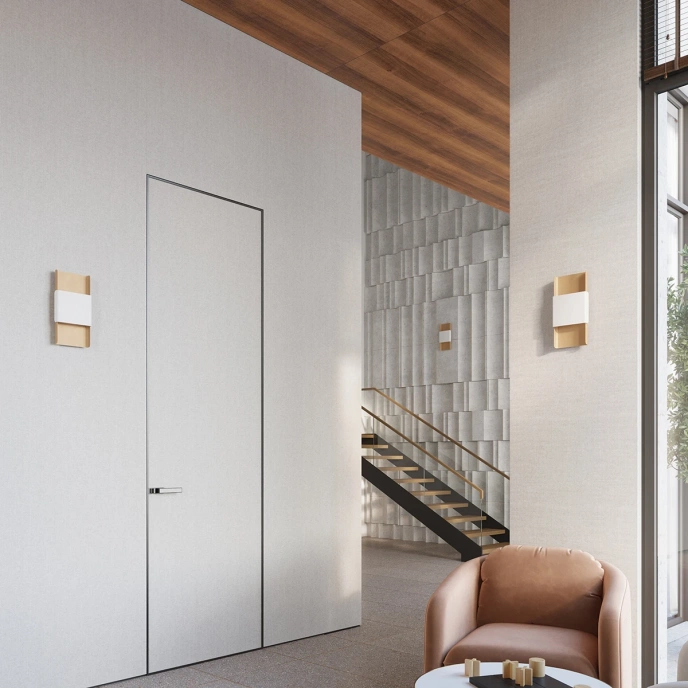 Wandlamp DURLIN goud/wit