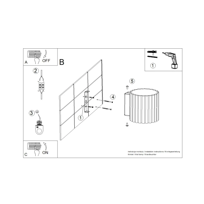 Wandlamp AURA bordeaux G9