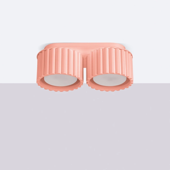 Plafondlamp AURA 2 perzik Gx53