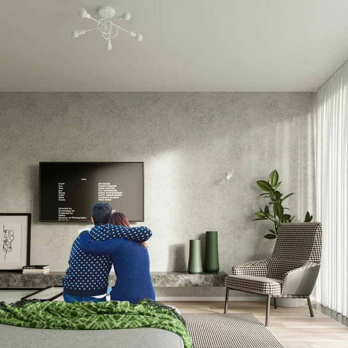 Kroonluchter LOOP 3 wit