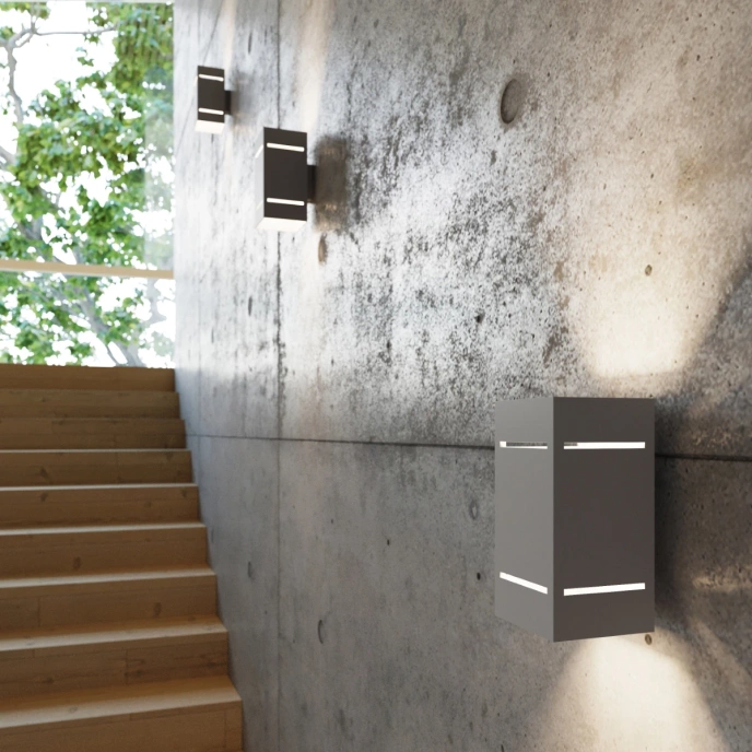 Wandlamp BLOCCO grijs