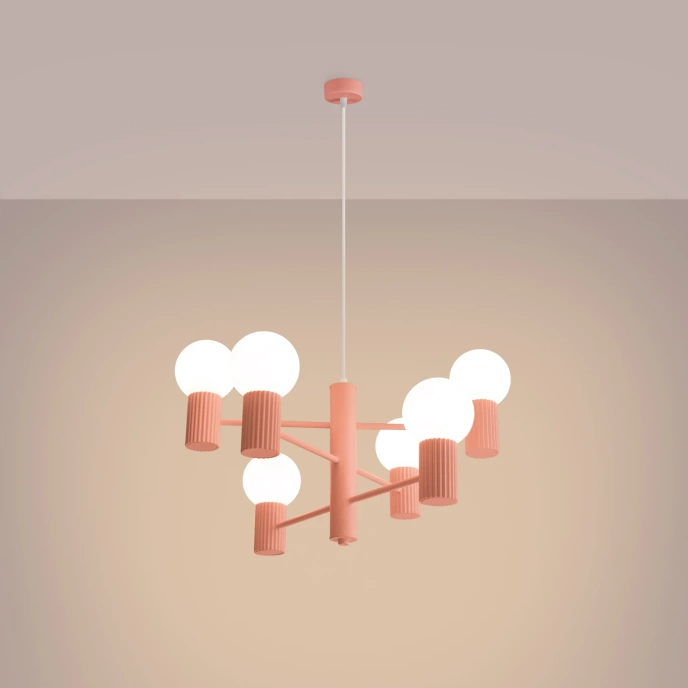 Kroonluchter HALO 6 perzik