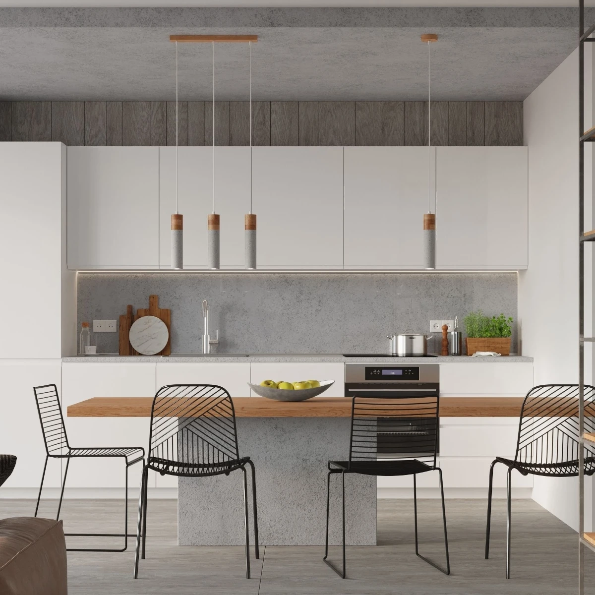 Hanglamp ZANE 3 grijs