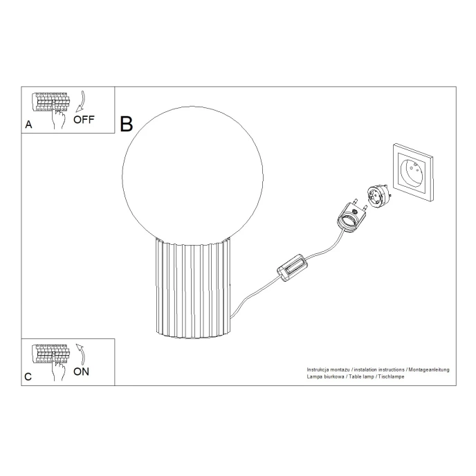 Tafellamp HALO perzik