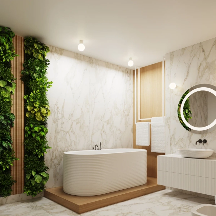 Wandlamp HALO wit IP44