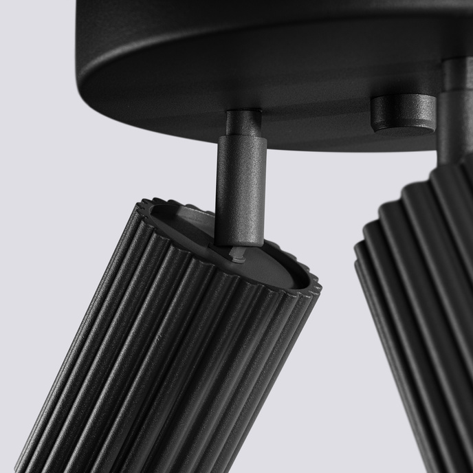 Plafondlamp KARBON 3P zwart