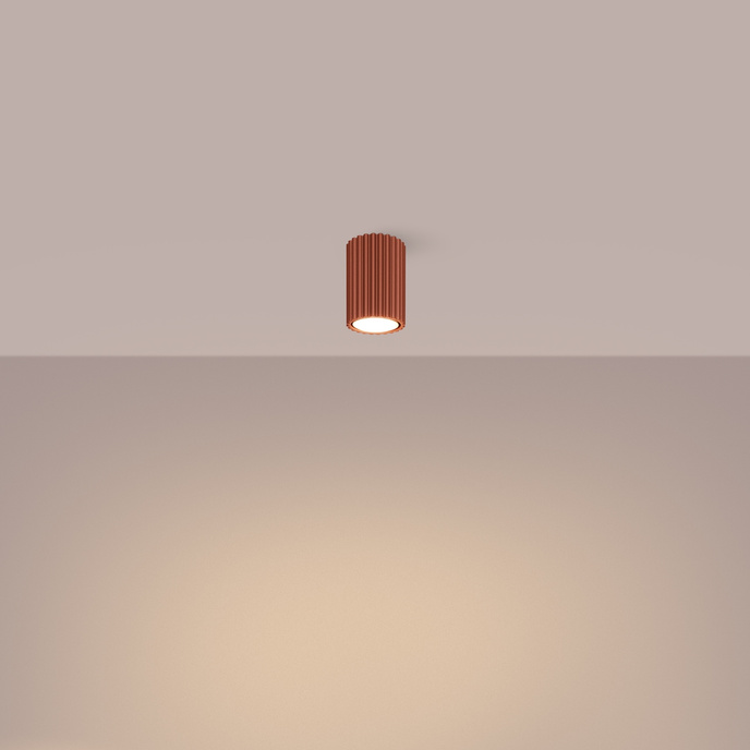 Plafondlamp KARBON 10 rood oker