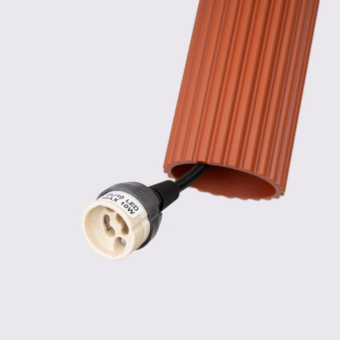 Hanglamp KARBON 3P rood oker