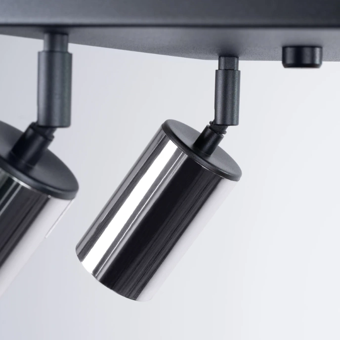 Plafondlamp WINX 4 zwart/chroom