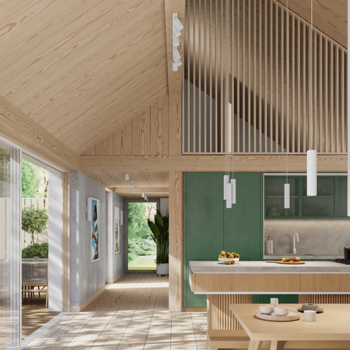 Plafondlamp KARBON 6L wit