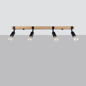 Plafondlamp ZUCA 4 zwart