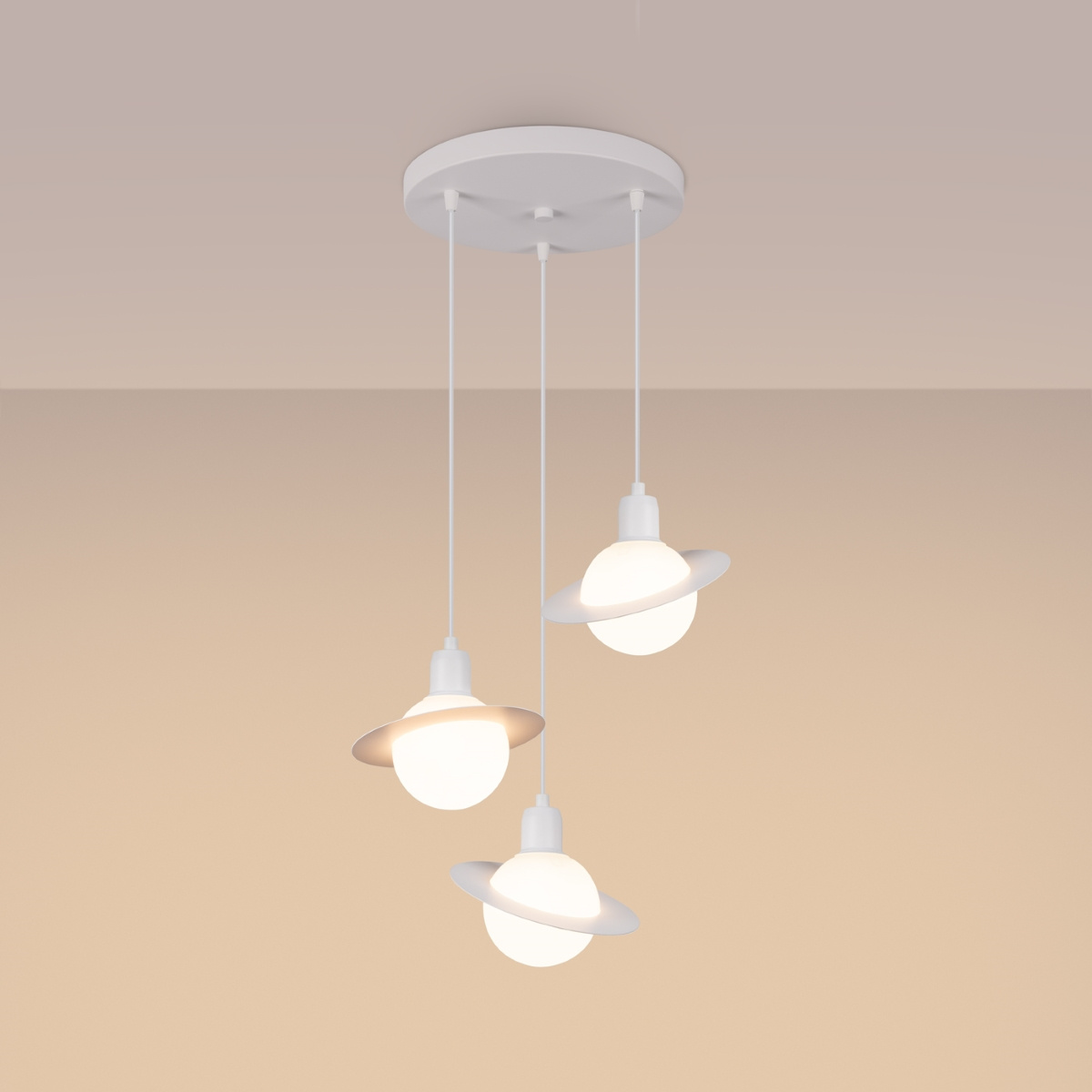 Hanglamp HYPERION 1 wit