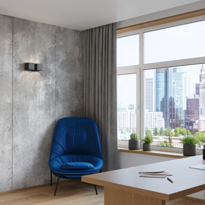 Wandlamp QUAD 2 zwart