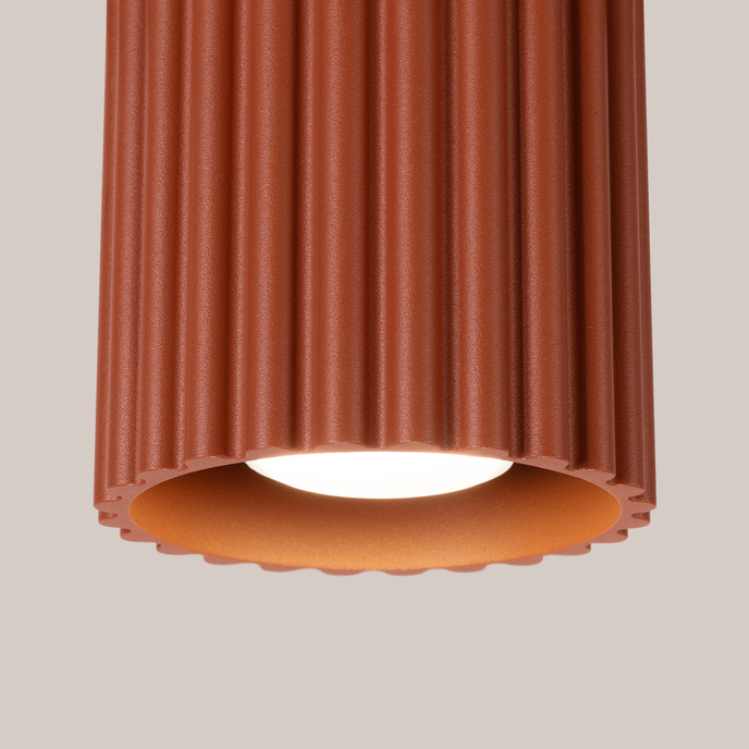 Plafondlamp AURA 1 rood ochra GU10