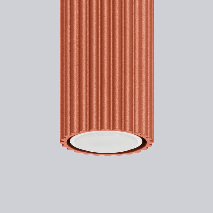 Plafondlamp KARBON 10 rood oker