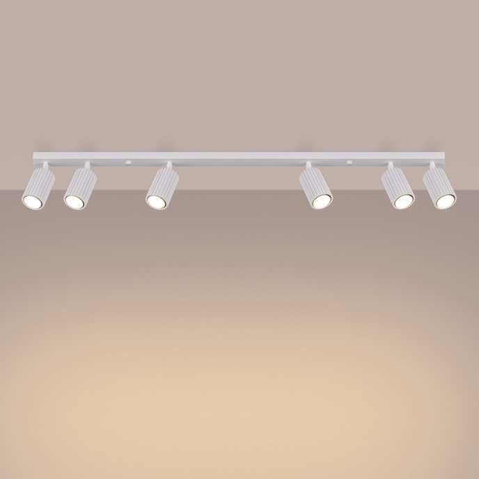 Plafondlamp KARBON 6L wit