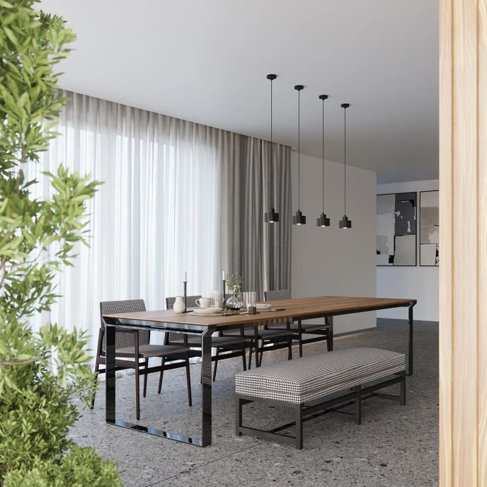 Plafondlamp SAVAR 3 zwart