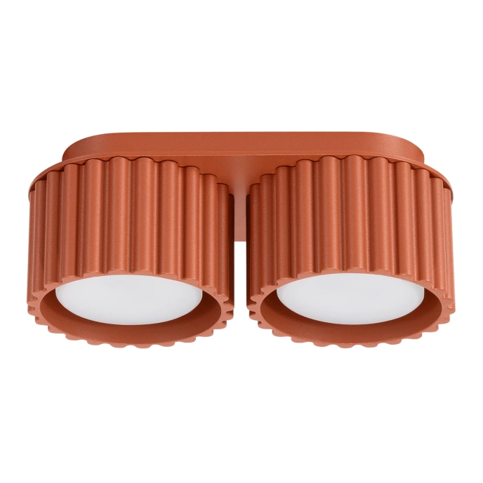 Plafondlamp AURA 2 rood ochra Gx53
