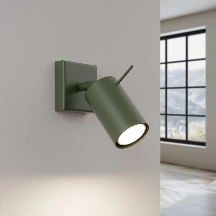 Wandlamp RING olijfgroen