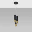 Hanglamp LOOPEZ 3P zwart/goud