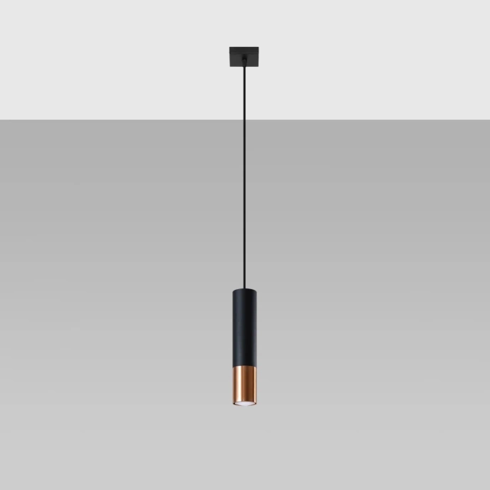 Hanglamp LOOPEZ 1 zwart/koper