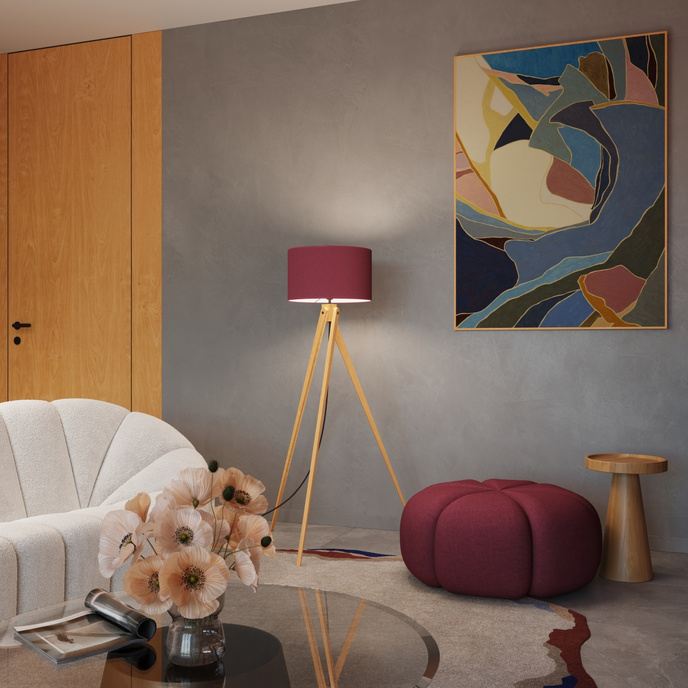 Staande lamp NATT bordeaux