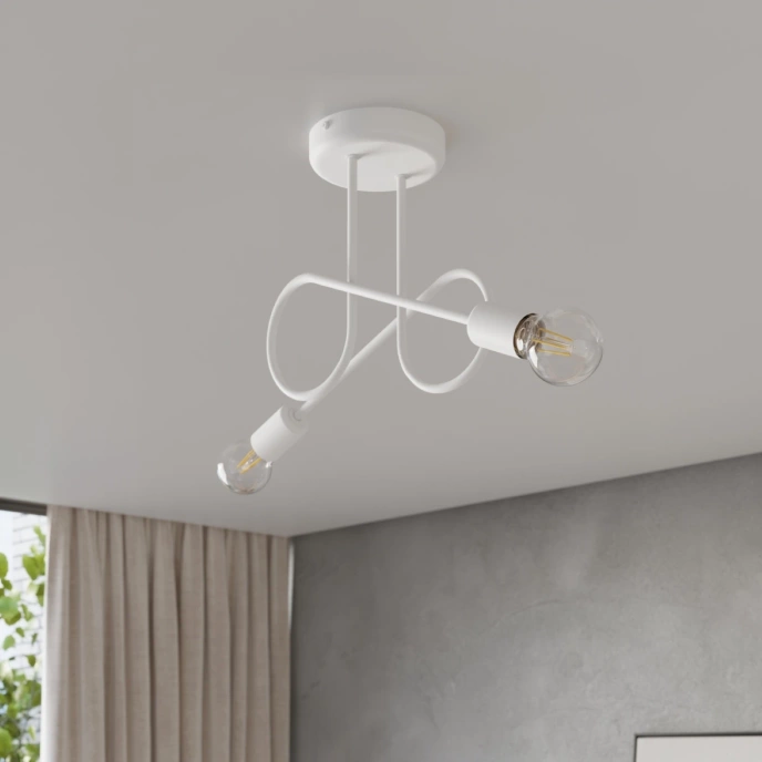 Kroonluchter LOOP 2 wit