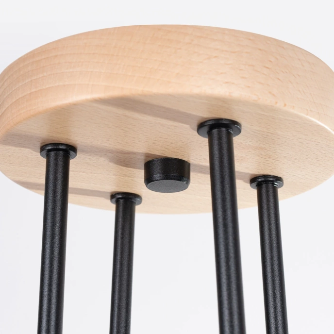 Kroonluchter TIMBO 4 zwart