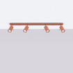 Plafondlamp RING 4L rood ochra