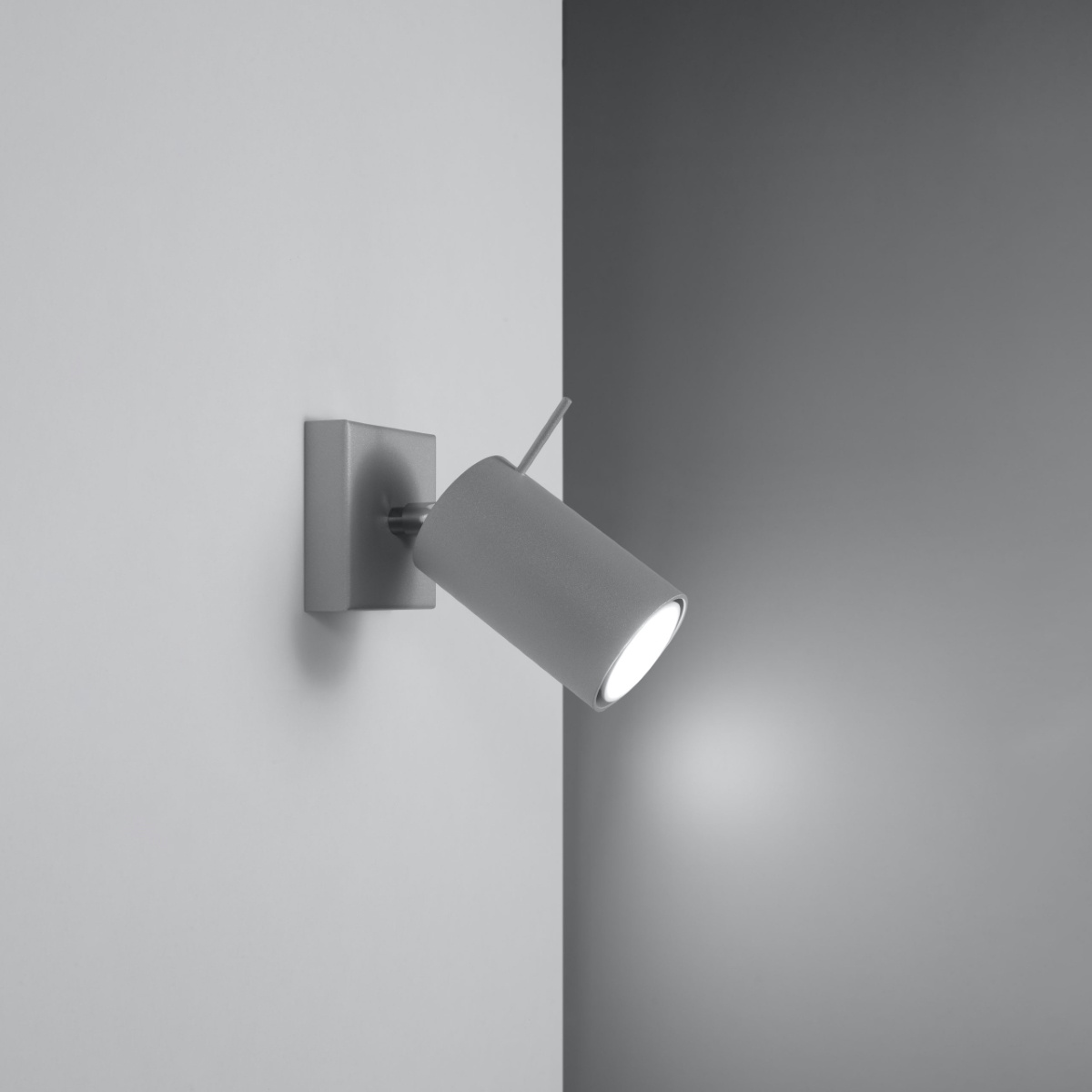 Wandlamp RING 1 grijs