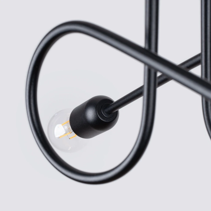 Kroonluchter LOOP 2 zwart