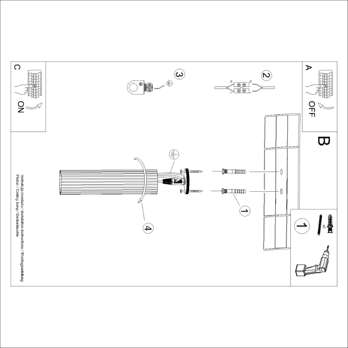 Plafondlamp KARBON 30 beige